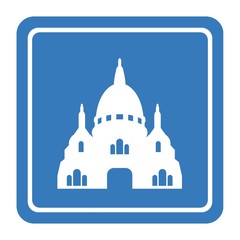 Sticker - Basilique du Sacré-Cœur dans un panneau