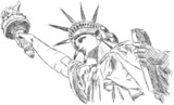 Fototapeta Nowy Jork - New York Freiheitsstatue USA Amerika statue of liberty