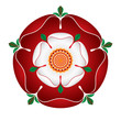 Tudor Dynasty Rose – vector shaded illustration – English Symbol