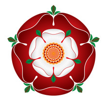 Tudor Dynasty Rose – Vector Shaded Illustration – English Symbol