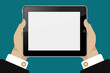 © lukiv007 - Tablet in hands template for web and mobile applications
