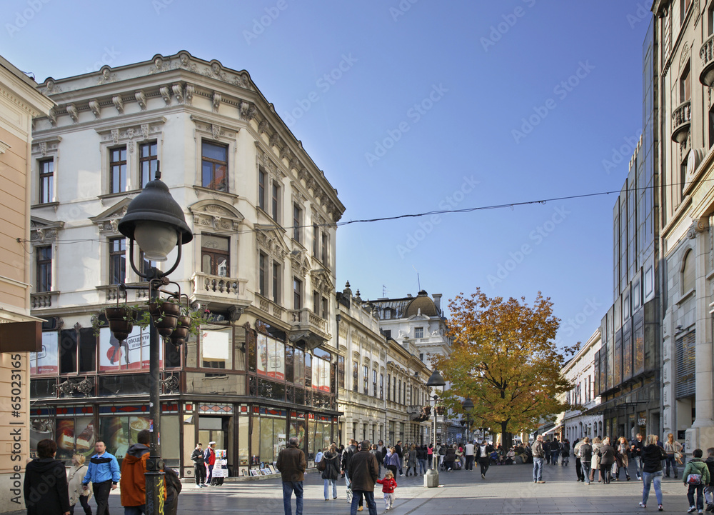 Obraz na płótnie Knez Mihailova street in Belgrade. Serbia w salonie