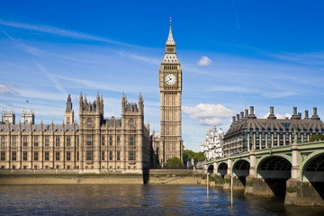 Poster - Big Ben and Houses of parliament on the river Thames