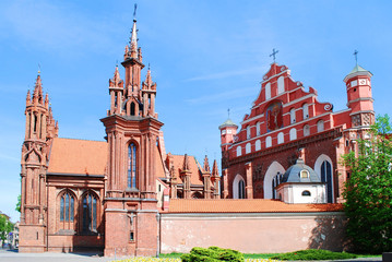 Wall Mural - St. Anne's and Bernardinu Church in Vilnius city