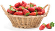 wicker basket full of strawberries