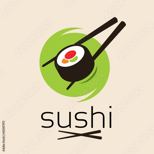 Naklejka na szybę sushi