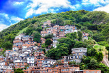 Fototapeta  - Favela, Brazilian slum on a hillside in Rio de Janeiro