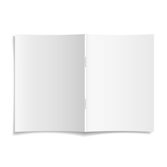 Canvas Print - 3d vector blank opened magazine cover template