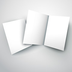 Sticker - vector illustration of blank white folded paper