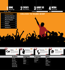 Wall Mural - Website template. Vector