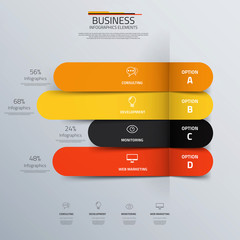 Wall Mural - business concept infographic template
