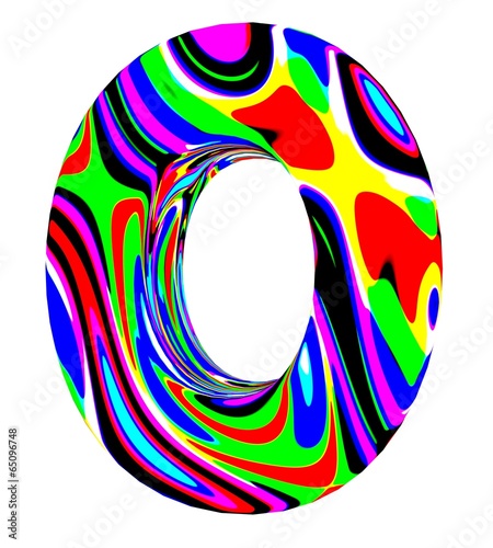 3d letter O colored with bright colors - Buy this stock illustration ...