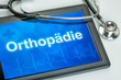 © Zerbor - Tablet mit dem Fachgebiet Orthopädie auf dem Display