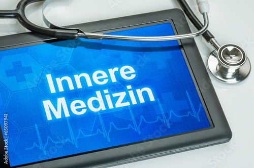 Fotografie, Obraz Tablet mit dem Fachgebiet Innere Medizin auf dem Display