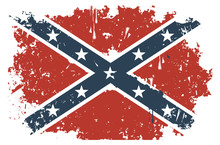 Confederate Rebel Flag Grunge