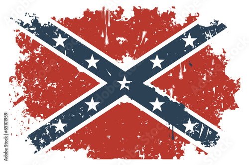 Fotomural Confederate Rebel flag Grunge