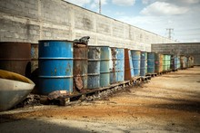 Several Barrels Of Toxic Waste At The Dump