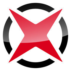 Poster - Kreuz Icon im Kreis - Angekreuzt!