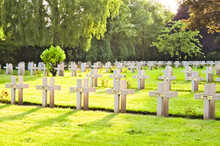 French Cemetery From The First World War In Flanders Belgium.