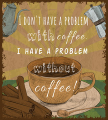 Poster - Retro coffee cup poster