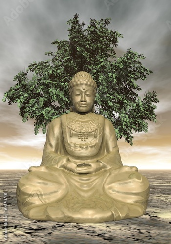 Fototapeta do kuchni Buddha - 3D render