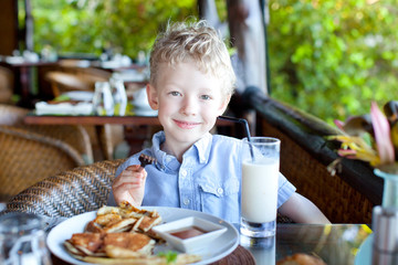 boy at vacation