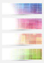 Wall Mural - bright cards collection - squares lines