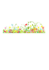 Sticker - Spring seamless border