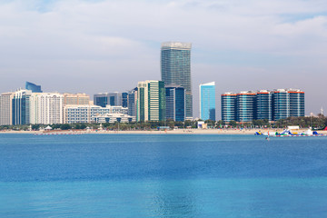 Wall Mural - Panorama of Abu Dhabi, the capital city of United Arab Emirates