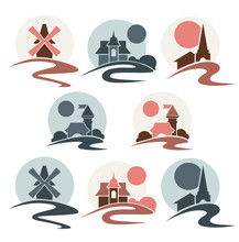 Vector Collection Of Landscapes And Travel Destinations