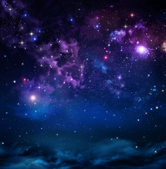 Wall Mural - starry night sky deep outer space