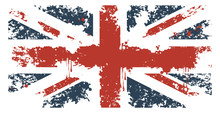 Britain Flag With Grunge Texture