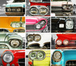 © Zarya Maxim - Classic cars, retro automobile collage, bumper and headlights