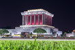 Ho Chi Minh Mausoleum in Hanoi at Night.