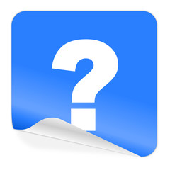 Leinwandbilder - question mark blue sticker icon