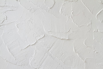 Decorative plaster effect on wall