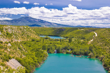 Krka river national park canyon