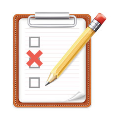 Poster - Vector Form Pencil and X Mark Icon