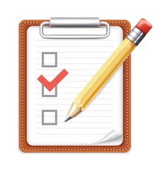 Poster - Vector Form with Pencil and Checklist Icon