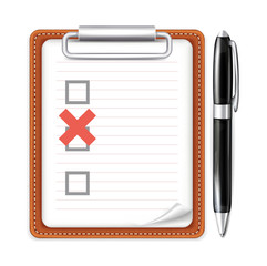 Poster - Vector Form Pen and X Mark Icon