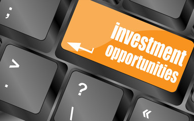 Poster - invest concepts, with a message on enter key or keyboard.