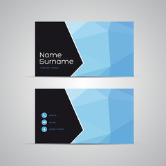Poster - Modern Business-Card Set vector blue