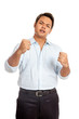 © halfbottle - Asian man hold his fists with anger