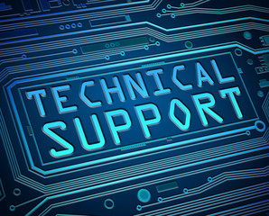 Sticker - Technical support concept.