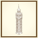 Fototapeta Big Ben - London famous landmark postcard