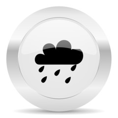 Poster - rain silver glossy web icon