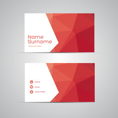 Poster - Modern Business-Card Set vector red