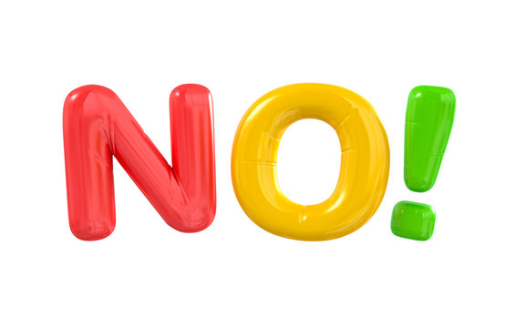 Letter Forming the Word No