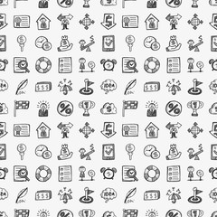 Canvas Print - seamless doodle communication pattern