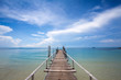 Beautiful tropical Bridge on beach in Koh Samed , Thailand